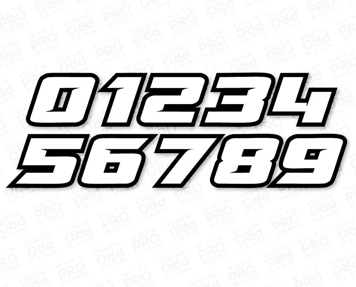 Race Numbers - 10-Pack, 0-9 Numbers (10 Cm) 1
