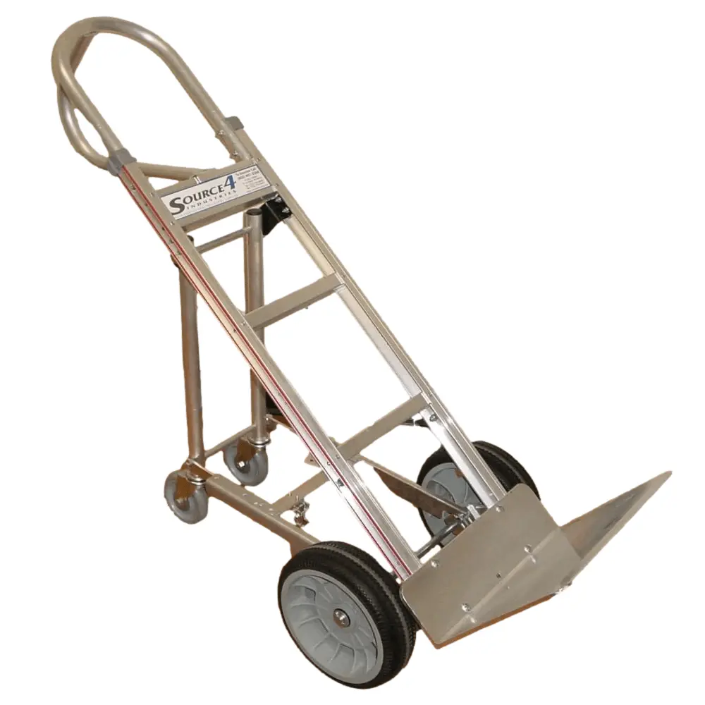 B&P Aluminum Hand Truck 52" W/ 4Th Wheel Attachment - 600Lb Capacity 1