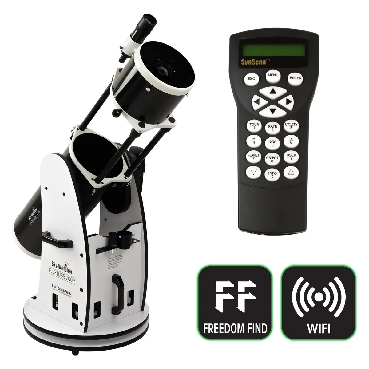 Sky-Watcher Flextube 200P Synscan Goto Collapsible Dobsonian Telescope 1