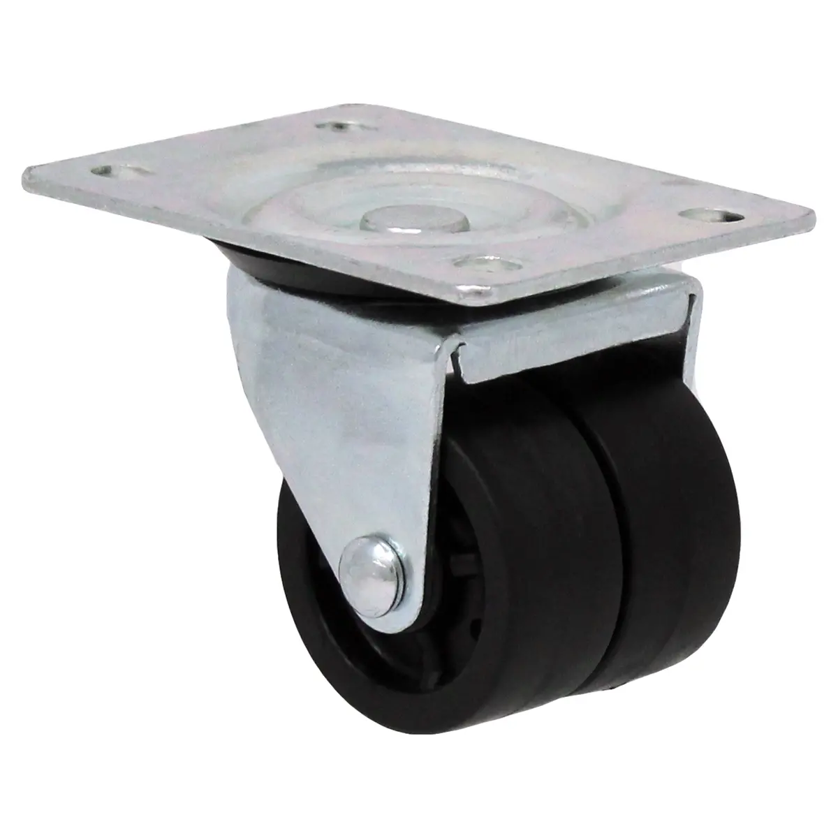 2" Double Wheel Polyolefin Swivel Caster - 200 Lbs. Capacity 1