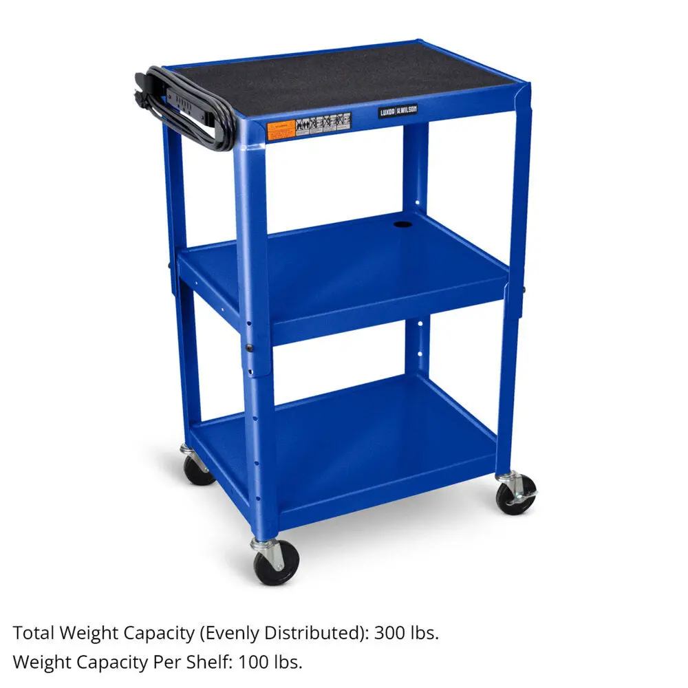 Adjustable-Height Steel Utility Cart 2