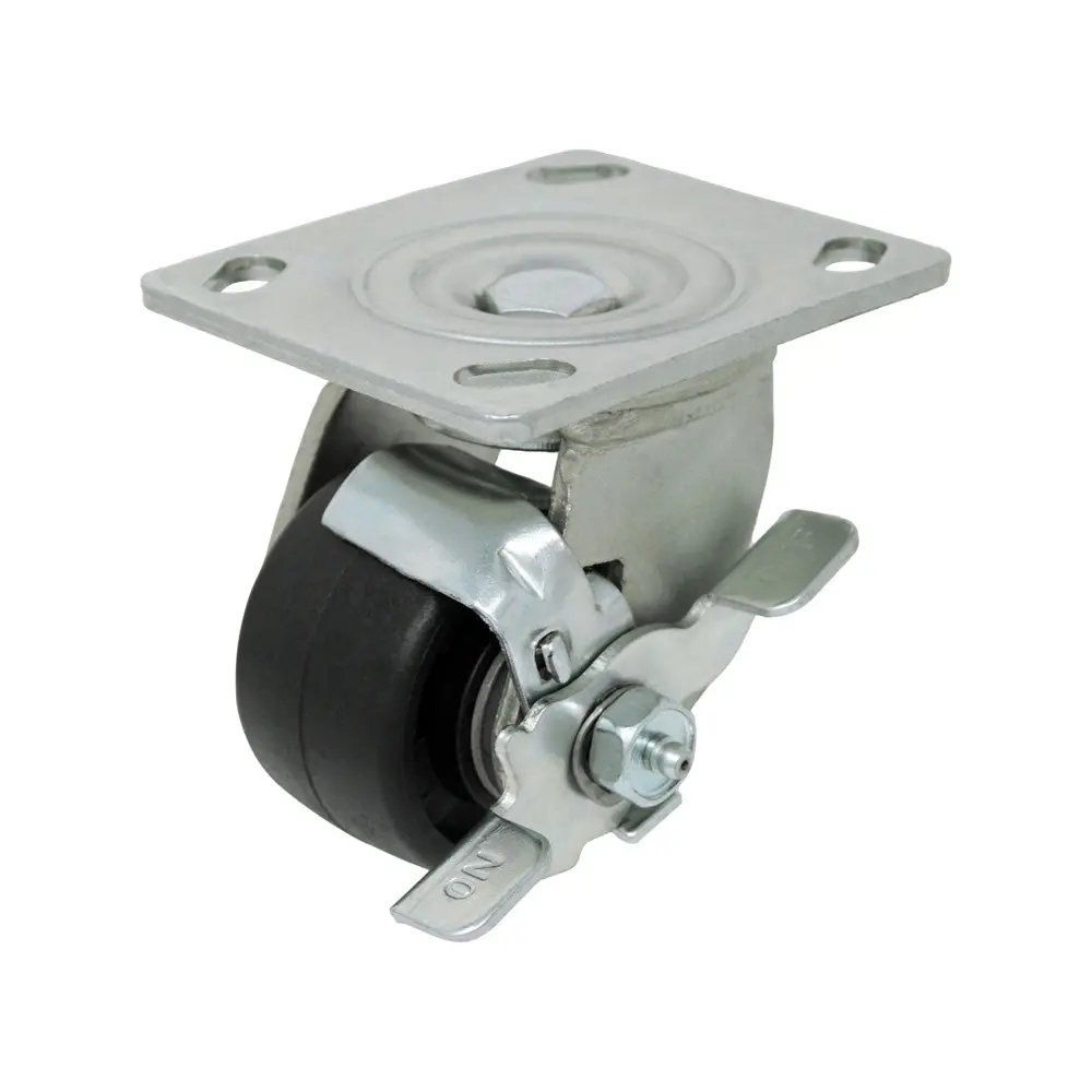 3" X 1-13/16" Heavy-Duty Swivel Caster With Top-Lock Brake 1