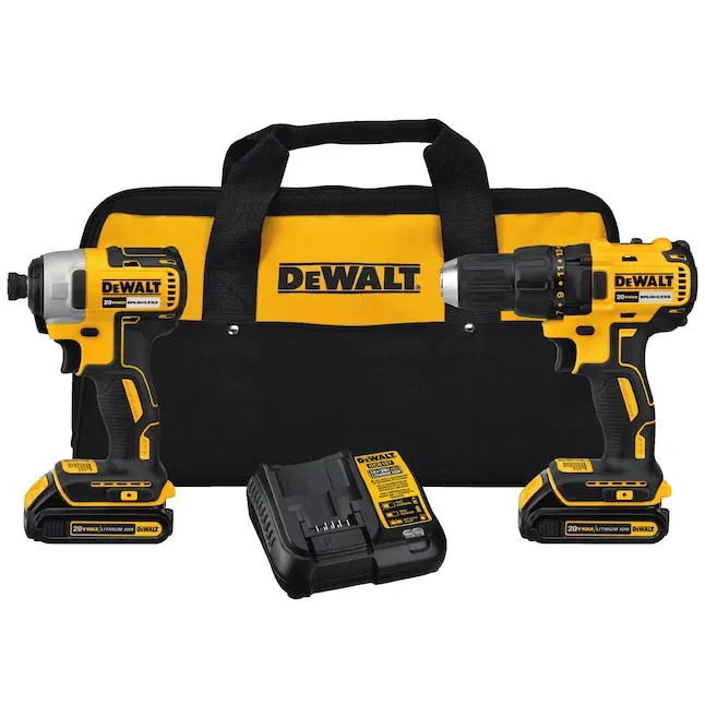 Dewalt 20V Max* Compact Brushless Drill/Driver And Impact Kit 1