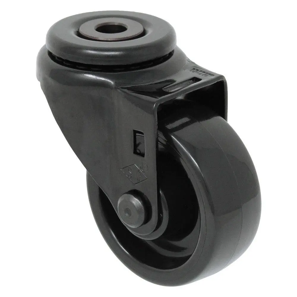 3" X 1-1/4" Polyolefin Hollow Kingpin Swivel Caster 250 Lbs. Cap. 1