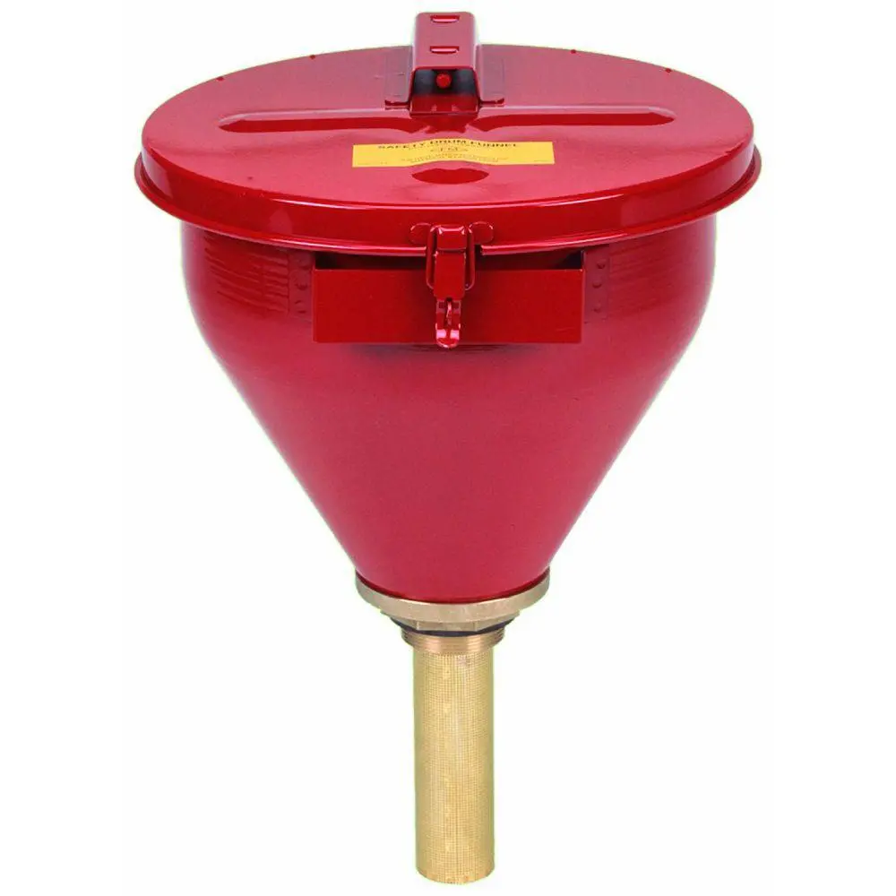 Steel Drum Funnel W -6" Flame Arrester, S-C Cover, Tip-Over Protection Kit For 2" Drum Bung 1