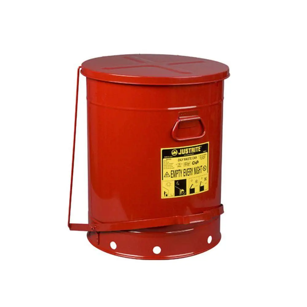 Oily Waste Can, 21 Gallon (80L), Foot-Operated Self-Closing Cover 1