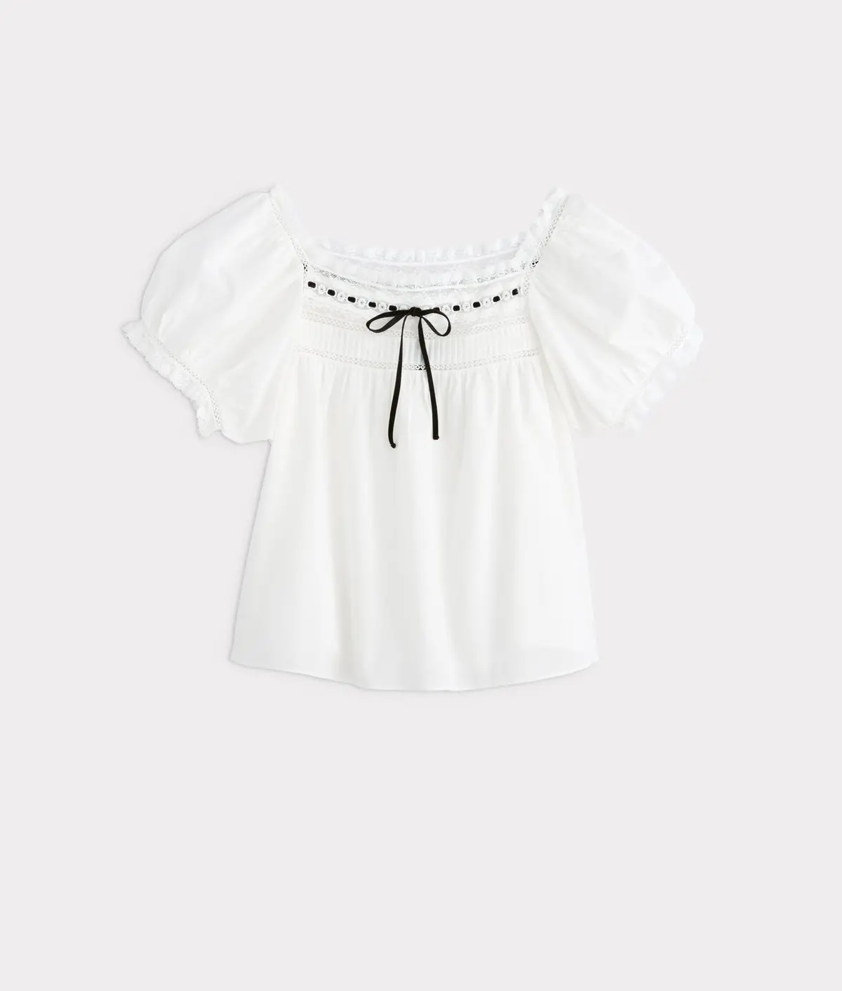 Arabella Bow Blouse :: White And Black 1