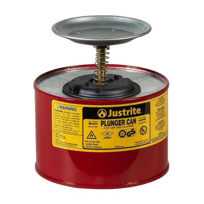 Plunger Dispensing Can, 2 Quart (2L), Steel 1