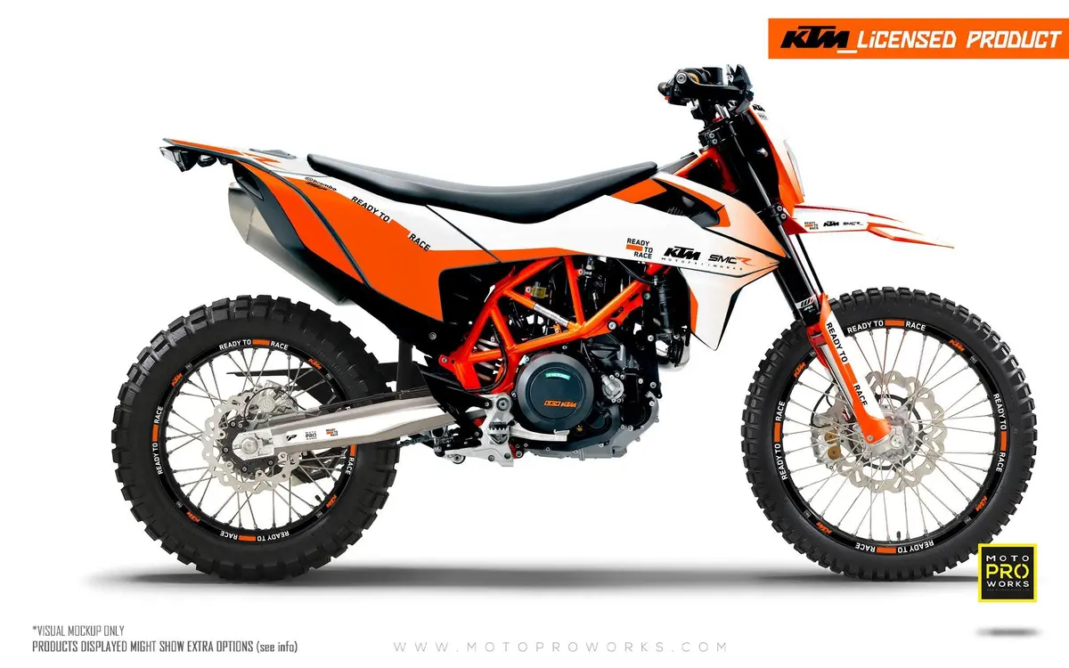 Ktm 690 Enduro Graphics - "Fade" (White) 1