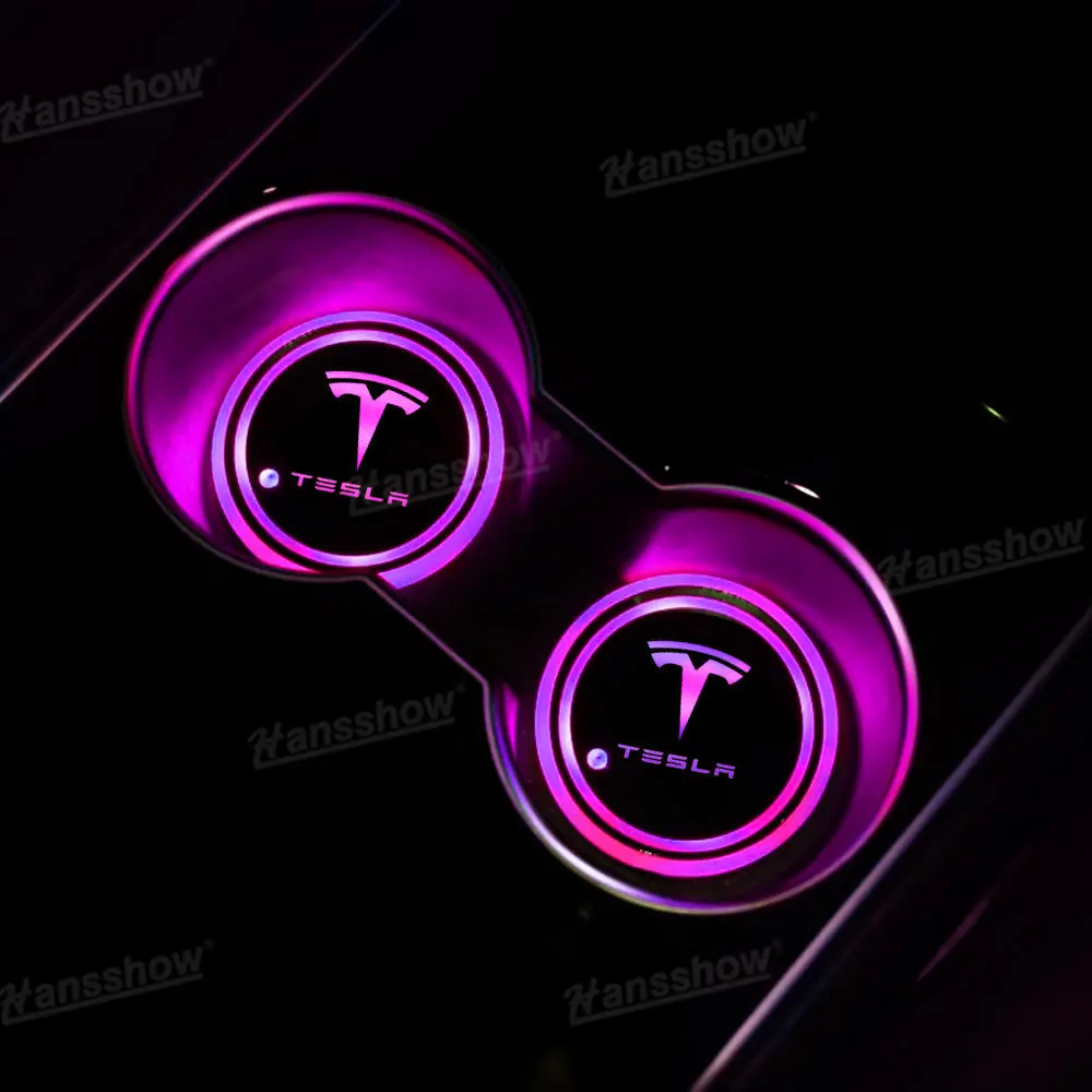 Led Cup Holder Lights Mats For Model Y/Y Juniper & Model 3/3 Highland Dual... 1