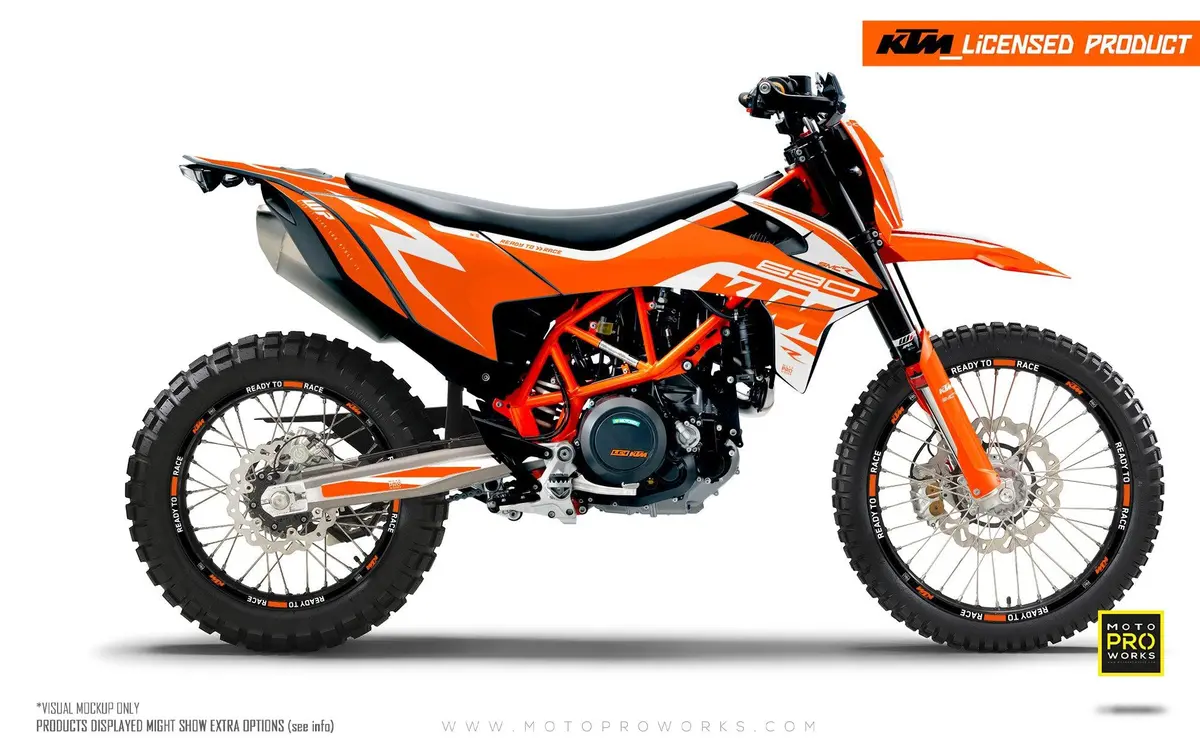 Ktm 690 Enduro R Graphics - "Torque" (Solid/Orange) 1
