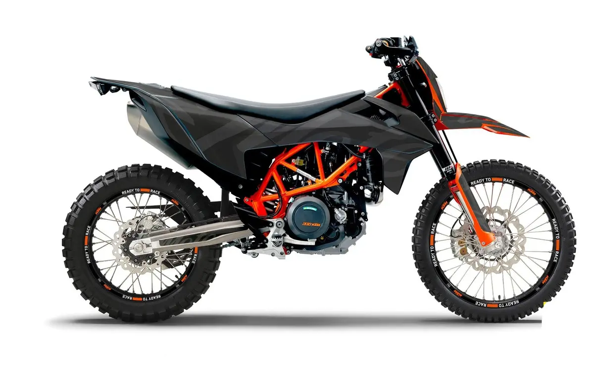 Ktm 690 Enduro Graphics - "Script" (Grey) 1