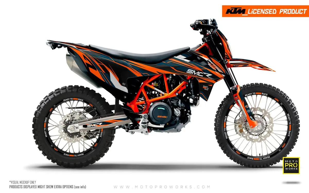 Ktm 690 Enduro Graphics - "Ripple" (Orange) 1