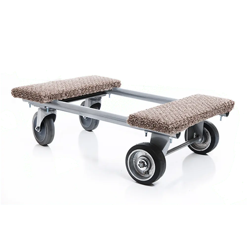 Carpeted Piano Dolly Fixed Axle W/ Two Swivel Casters - 1300Lb Cap. 1