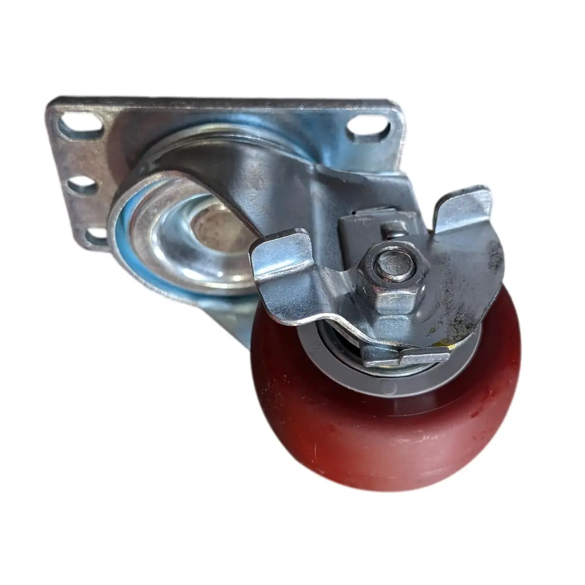 2-1/2" X 1-1/4" Poly-Pro Wheel Swivel Caster - Top Lock Brake - 250 Lbs. Capacity 1