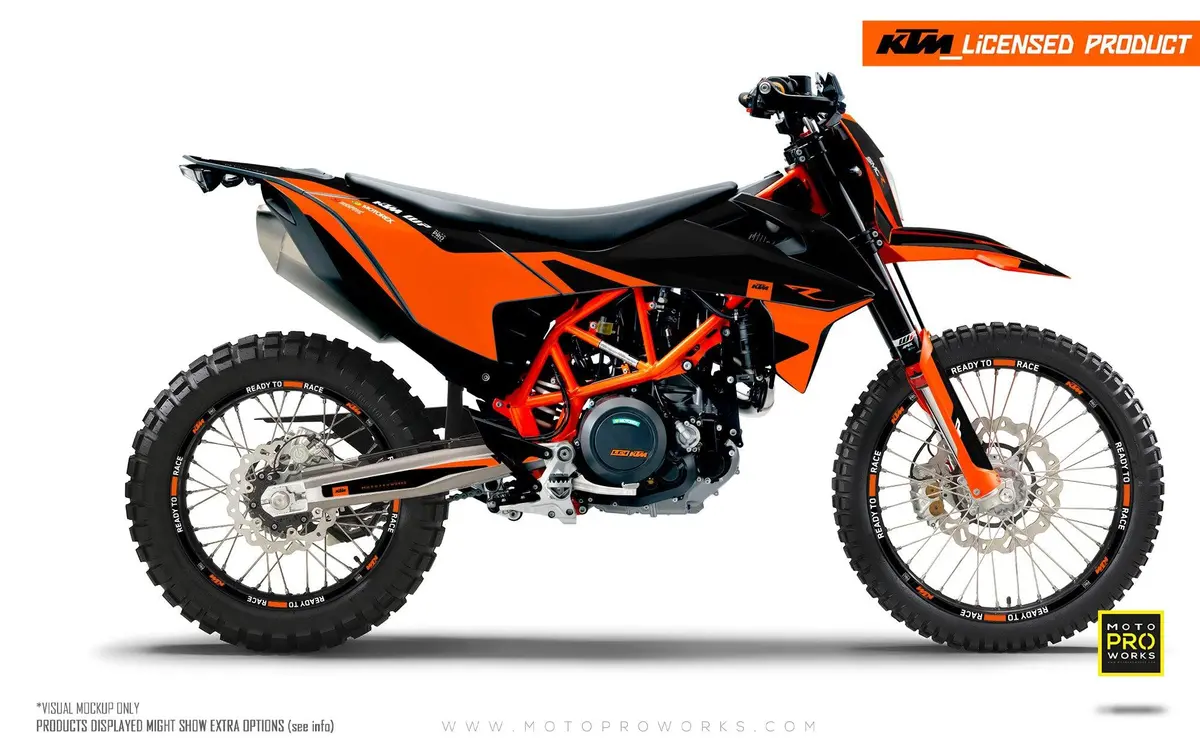 Ktm 690 Enduro Graphics - "Carera" (Orange) 1