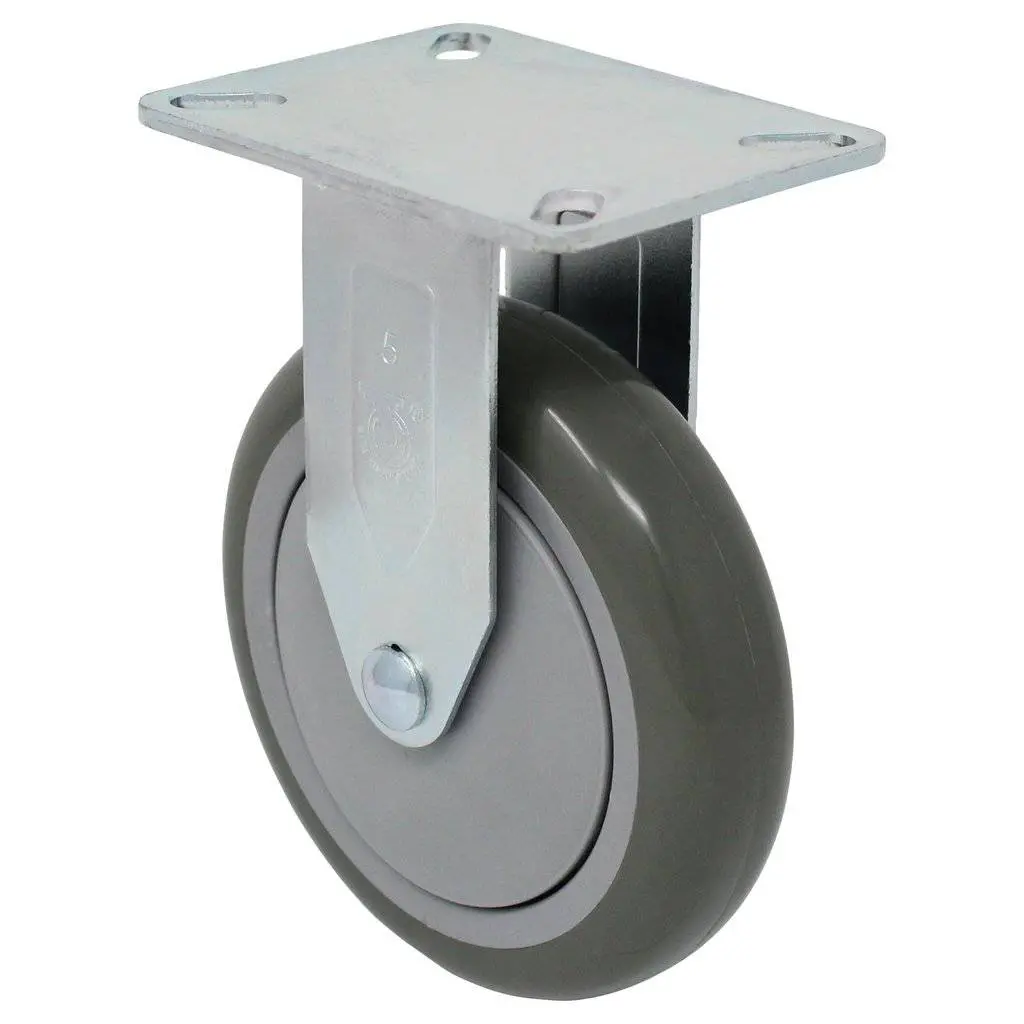 5" X 1-1/4" Poly-Pro Wheel Rigid Caster - 300 Lbs. Capacity 2