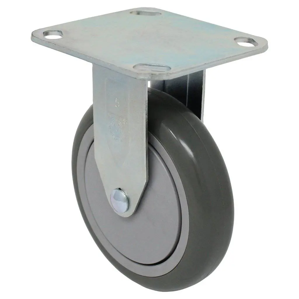 5" X 1-1/4" Poly-Pro Wheel Rigid Caster - 300 Lbs. Capacity 3
