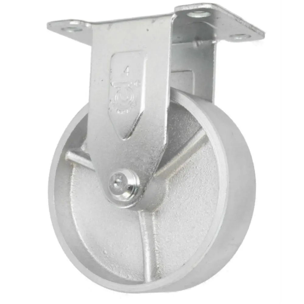 4" X 1-1/4" Semi-Steel Wheel Rigid Caster - 300 Lbs. Capacity 1