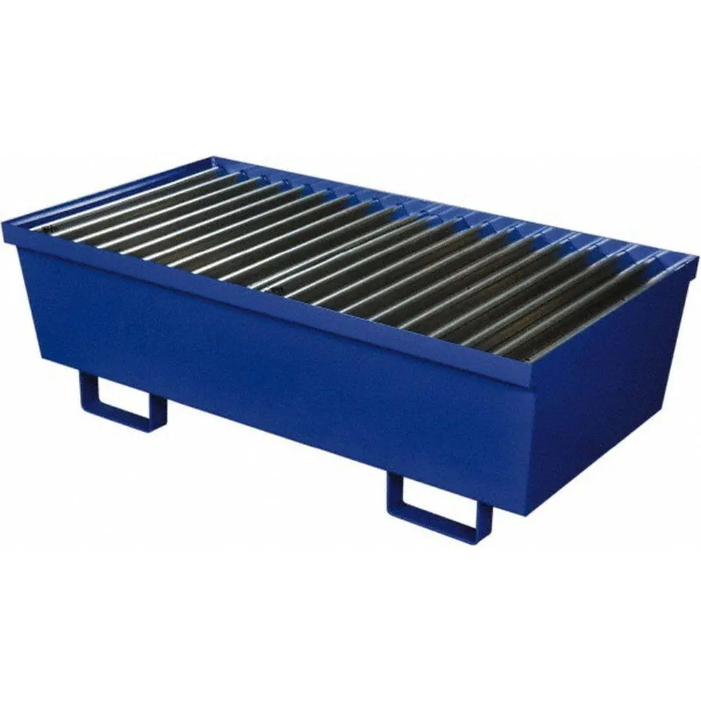 Two Drum Steel Containment Pallet Blue 1