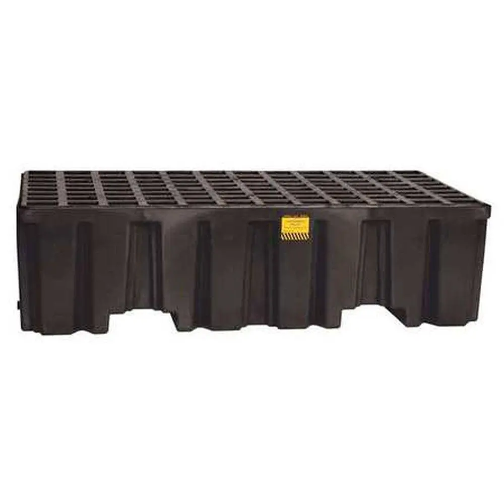 2 Drum Pallet Black W/ Drain 1