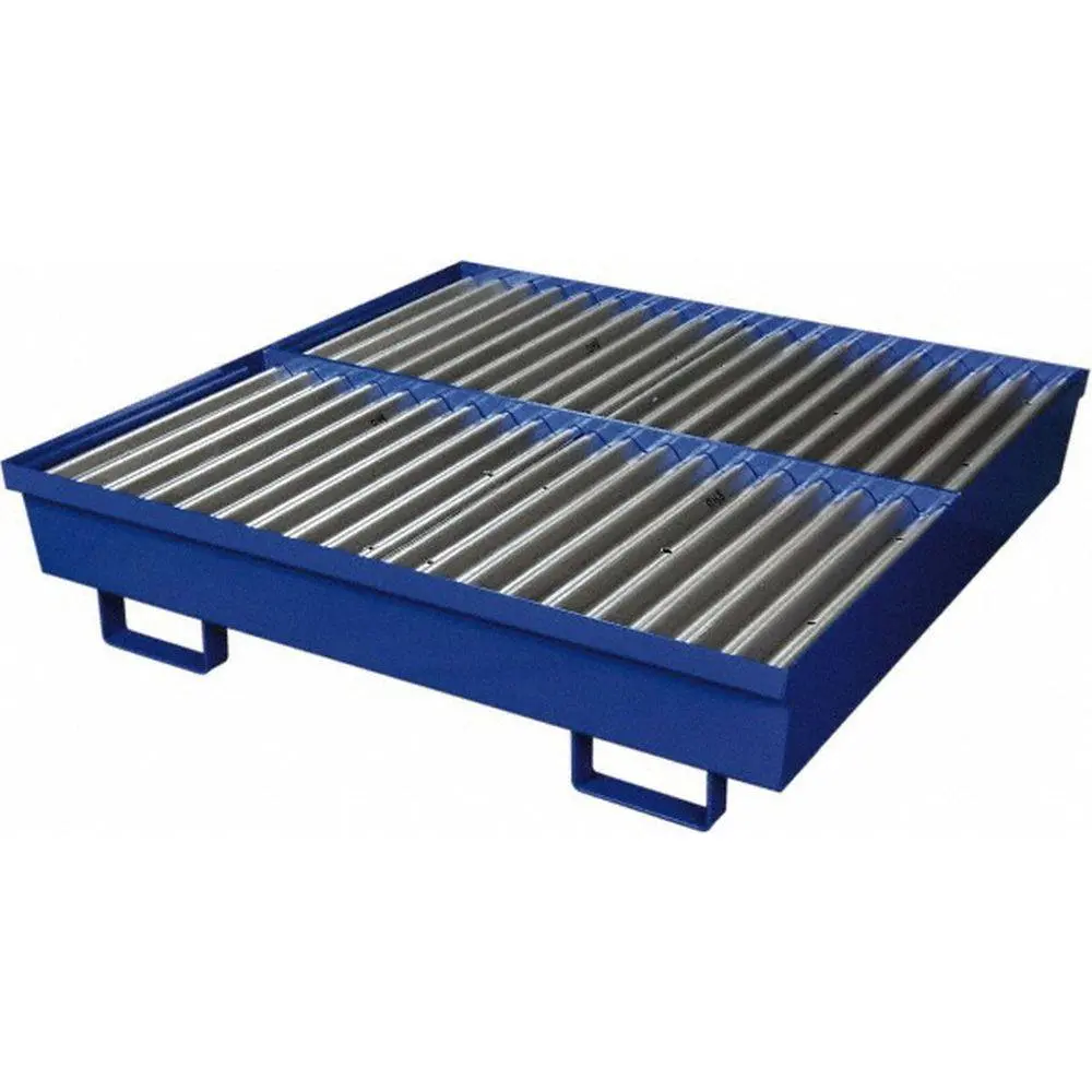 Four Drum Steel Containment Pallet Blue 1