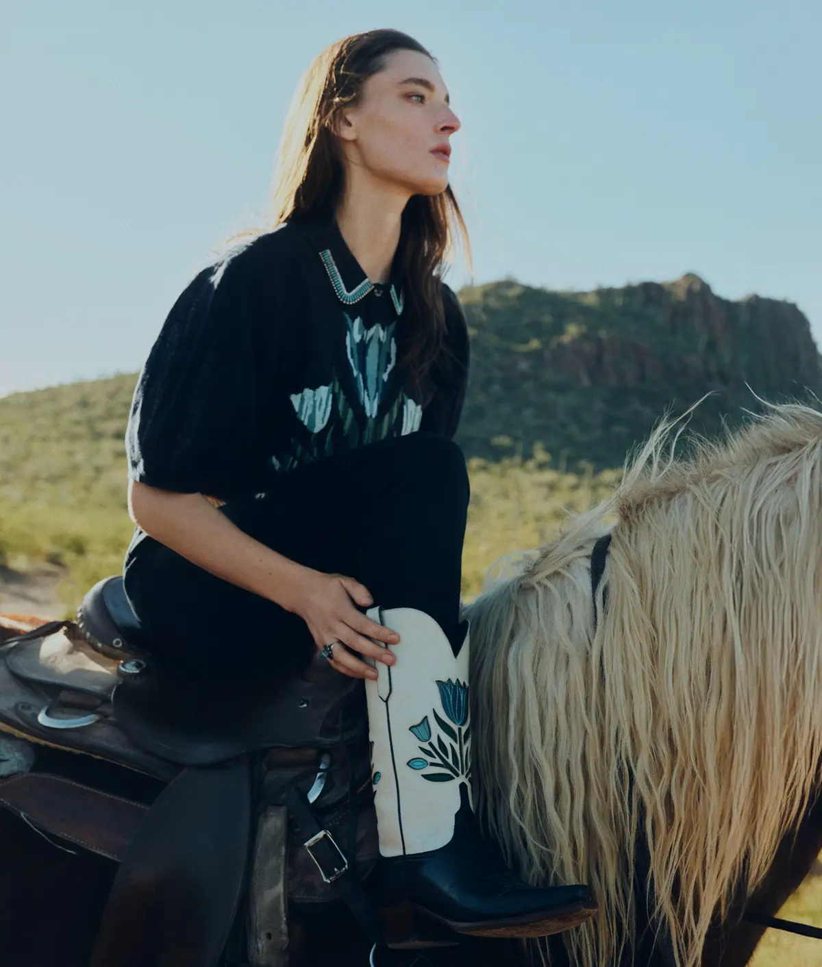 Lela Rose X Lucchese Skylark :: Navy 2