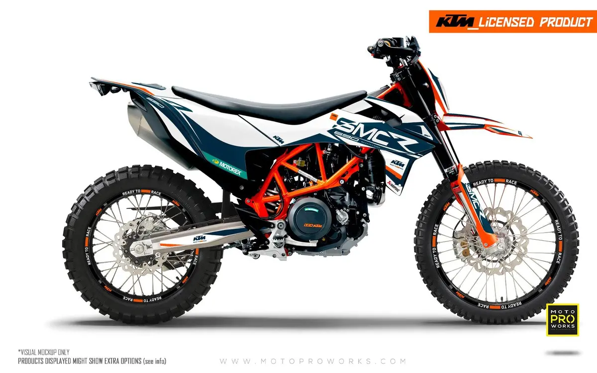 Ktm Graphics - 690 Smc-R "Racer" (Blue/White/Orange) 2