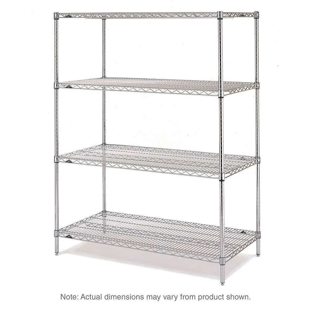 Metro - Super Erecta 4-Shelf Industrial Wire Shelving Starter Unit (Chrome) 1
