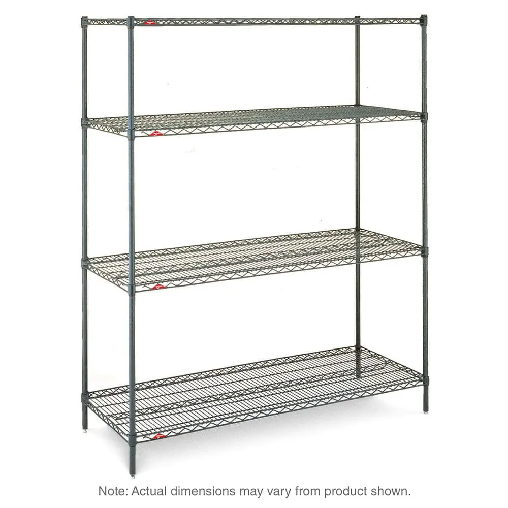 Metro - Super Erecta 4-Shelf Industrial Wire Shelving Starter Unit (Metroseal Green Epoxy) 1