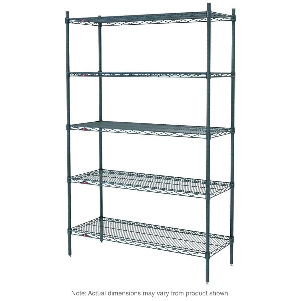 Metro - Super Erecta 5-Shelf Industrial Wire Shelving Starter Unit (Metroseal Green Epoxy) 1