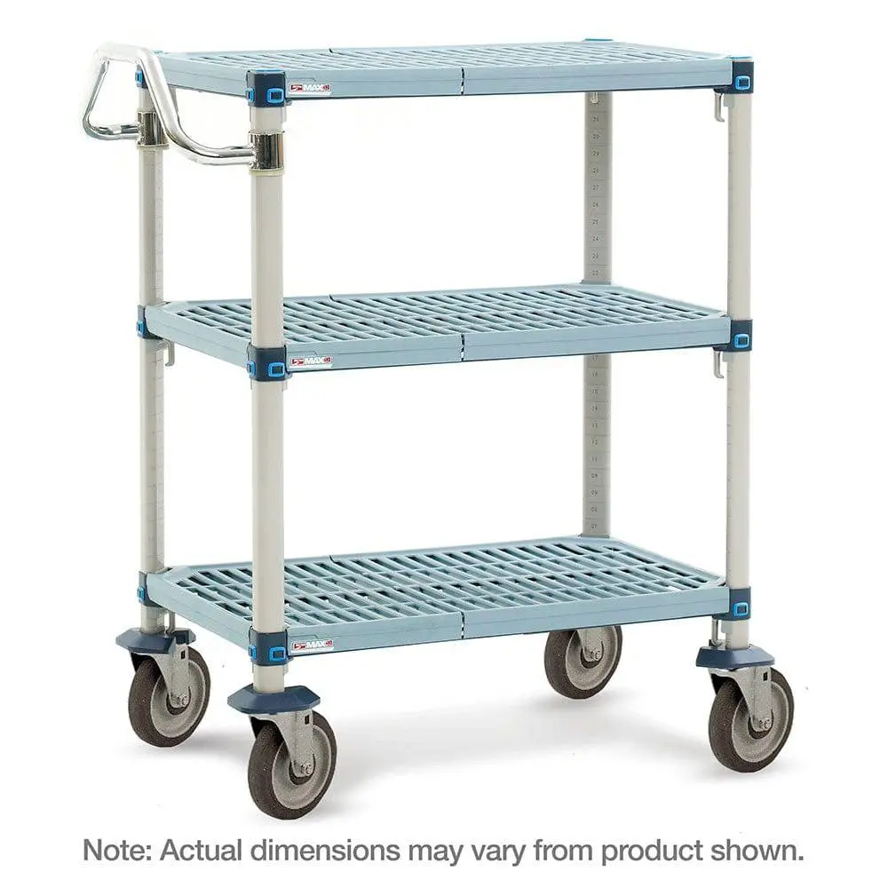 Metromax Q - 2- Or 3-Shelf Industrial Plastic Shelving Utility Cart 1
