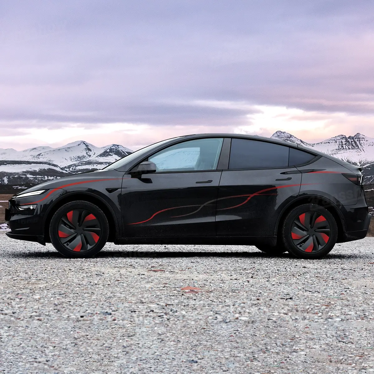 Model Y Juniper Custom Stripe Decal Kit With Interactive Line Style 1