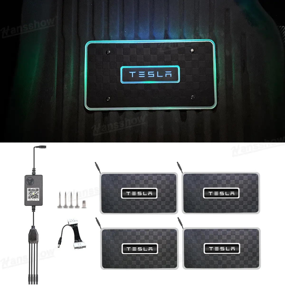 Model Y Juniper/3 Highland Led Floor Mat Lights With Tesla Logo & Rgb Music... 1