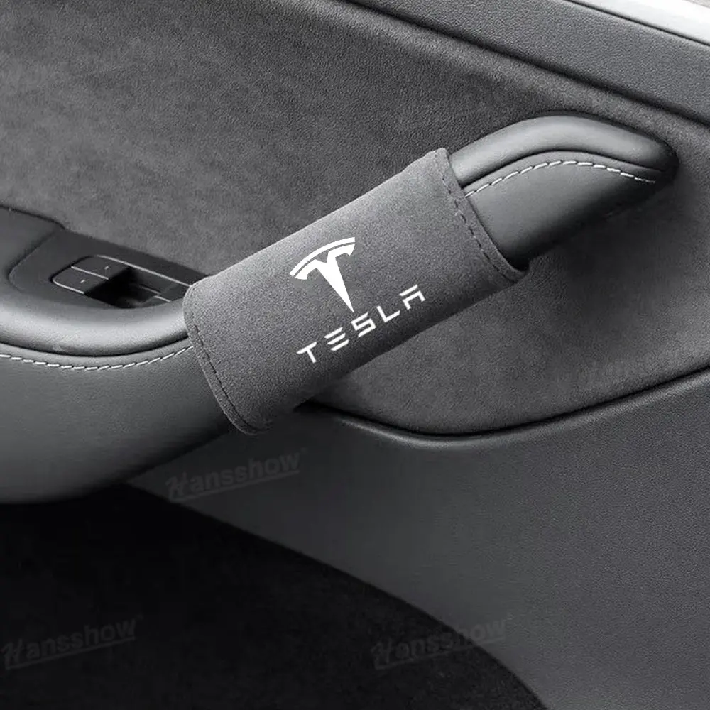 Model Y Juniper/3 Highland Alcantara Interior Door Handle Covers With Tesla... 1