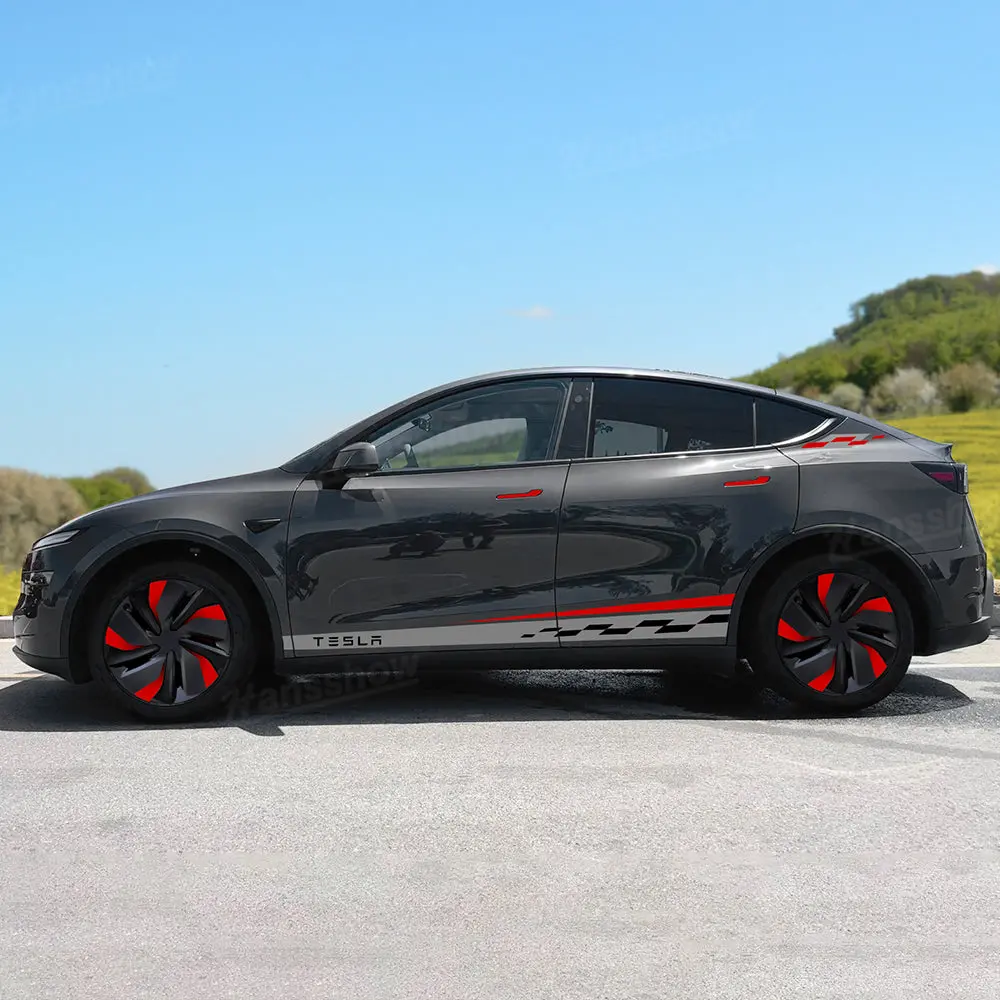 Model Y Juniper Custom Stripe Kit Durable Vinyl Wrap With F1 Racing Style 1