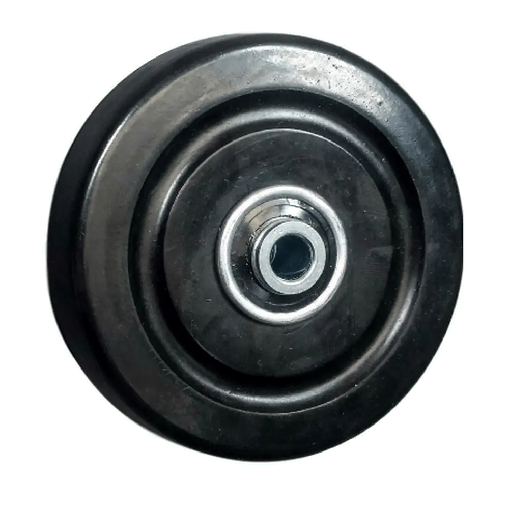 4" X 1-1/4" Soft Rubber Wheel Black - 245 Lbs. Capacity 1