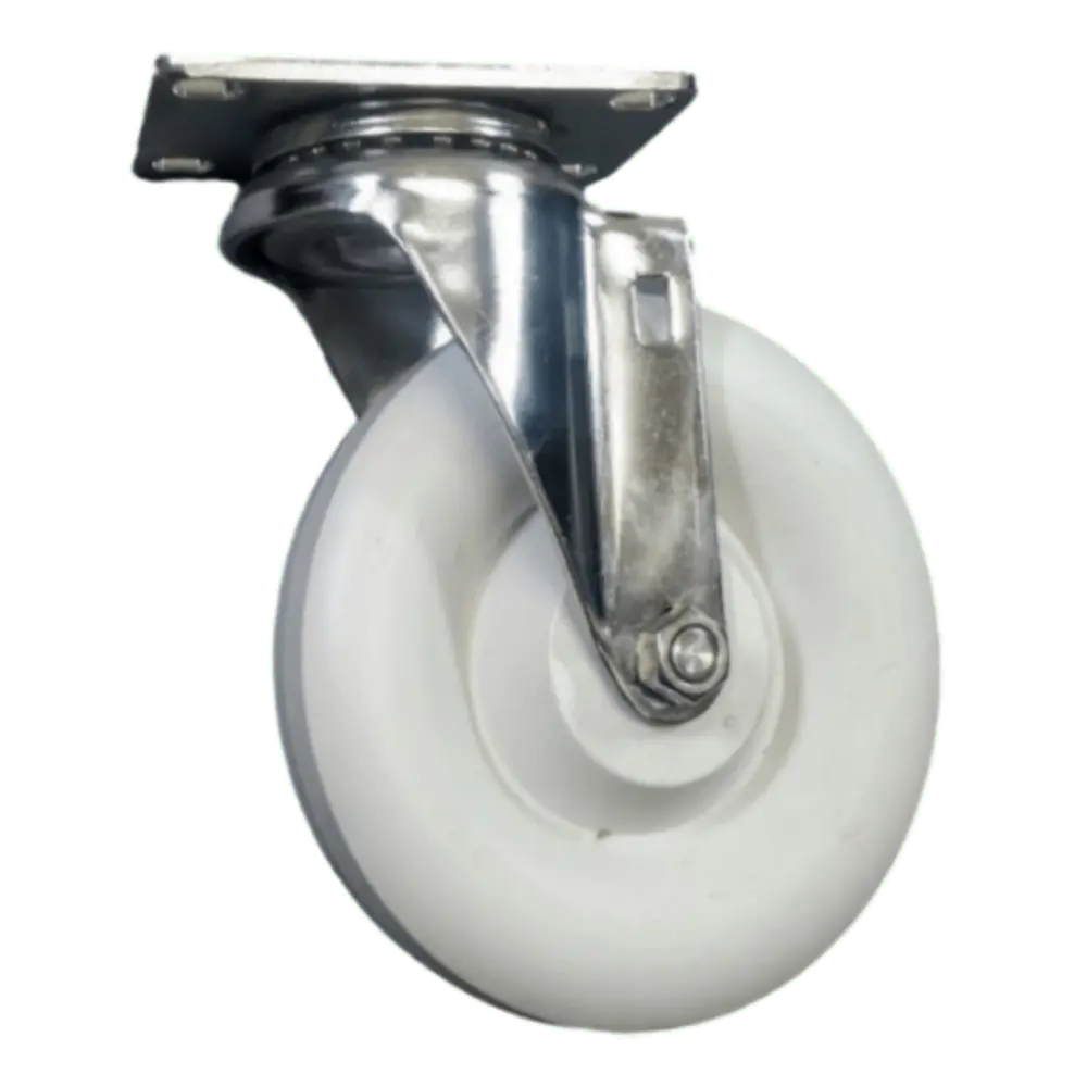 5" X 1-1/4" Polyolefin Wheel Swivel Caster Stainless Steel - 350 Lbs. Capacity 1