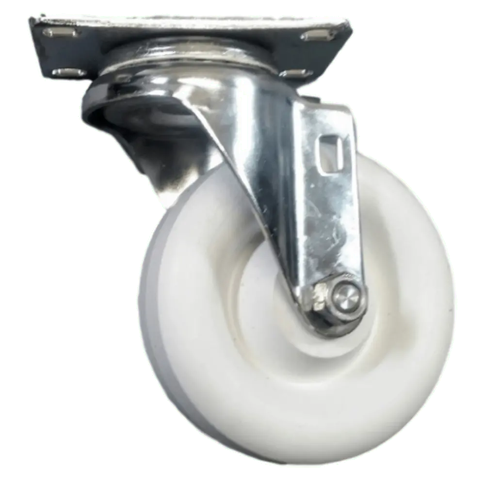 4" X 1-1/4" Polyolefin Wheel Swivel Caster Stainless Steel - 350 Lbs. Capacity 1