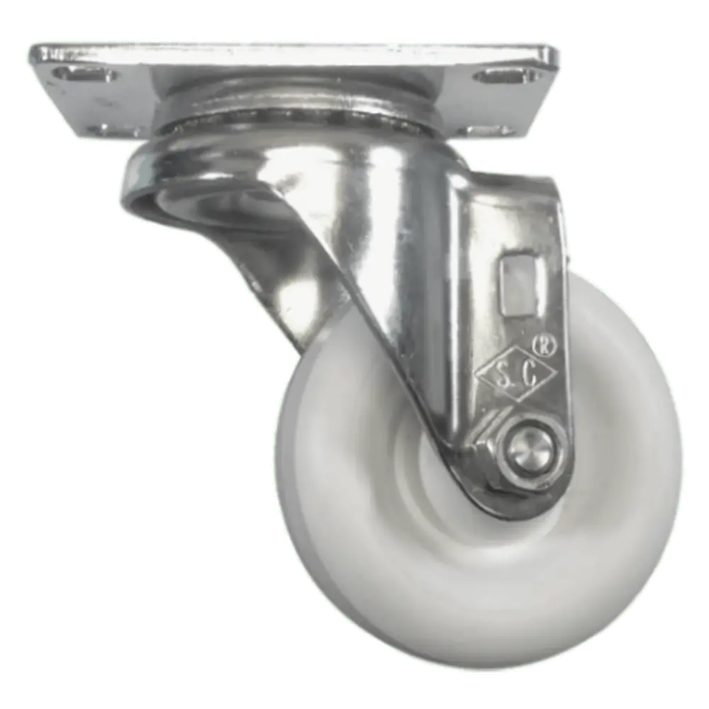 3" X 1-1/4" Polyolefin Wheel Swivel Caster Stainless Steel - 300 Lbs. Capacity 1