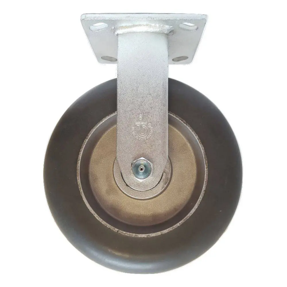8" X 2" Dura Cushion Wheel Rigid Caster - 450 Lbs. Capacity 1