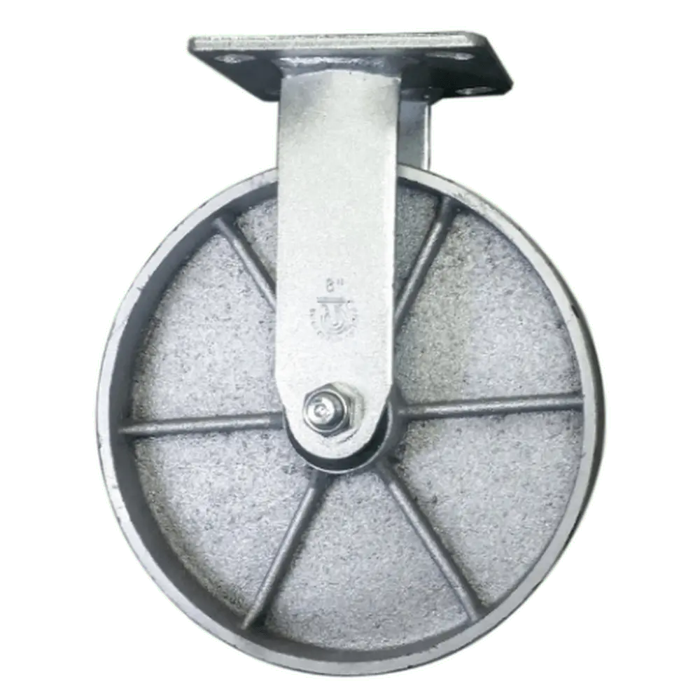 8" X 2" Semi-Steel Wheel Rigid Caster - 1250 Lbs. Capacity 1