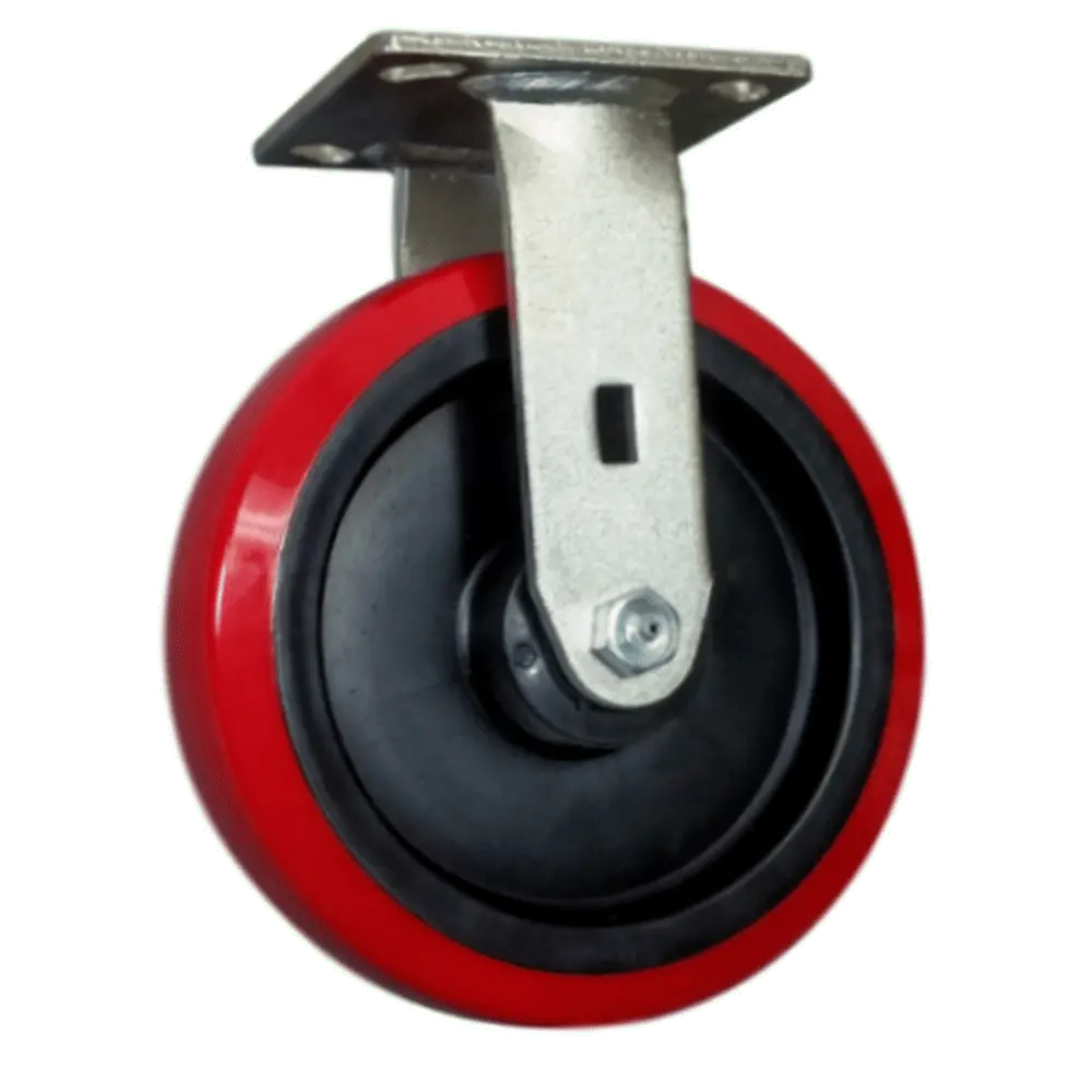 8" X 2" Poly-Pro Wheel Rigid Caster - 800 Lbs. Capacity 1