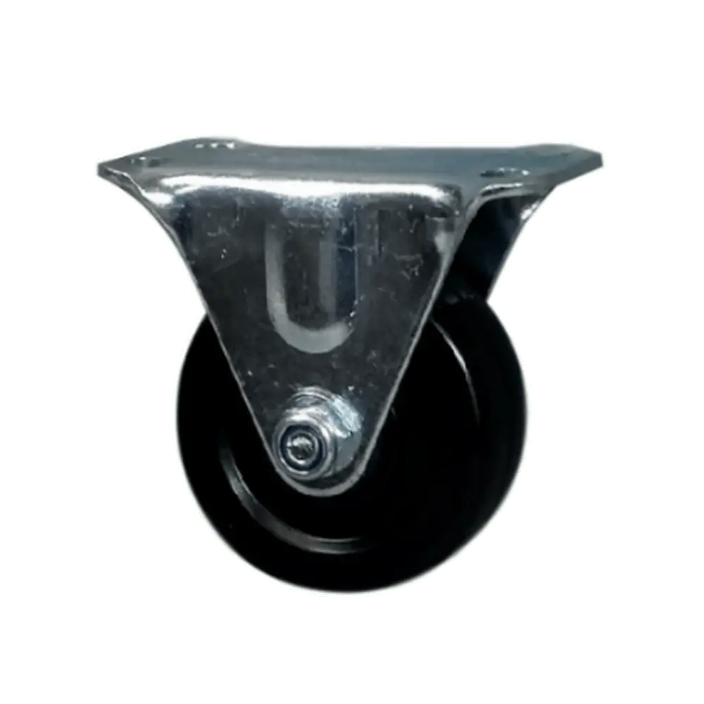 2" X 15/16" Soft Rubber Wheel Rigid Caster - 90 Lbs. Capacity 1