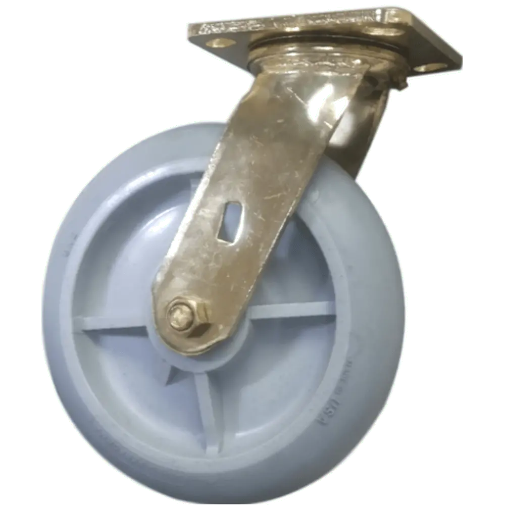 8" X 2" Thermo-Pro Wheel Brass Plated Swivel Caster - 550 Lbs. Capacity 1
