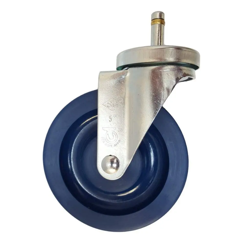 5" X 1-1/4" Duralastomer Swivel Grip Ring Stem Caster (7/16") - 350 Lbs. Cap. 1