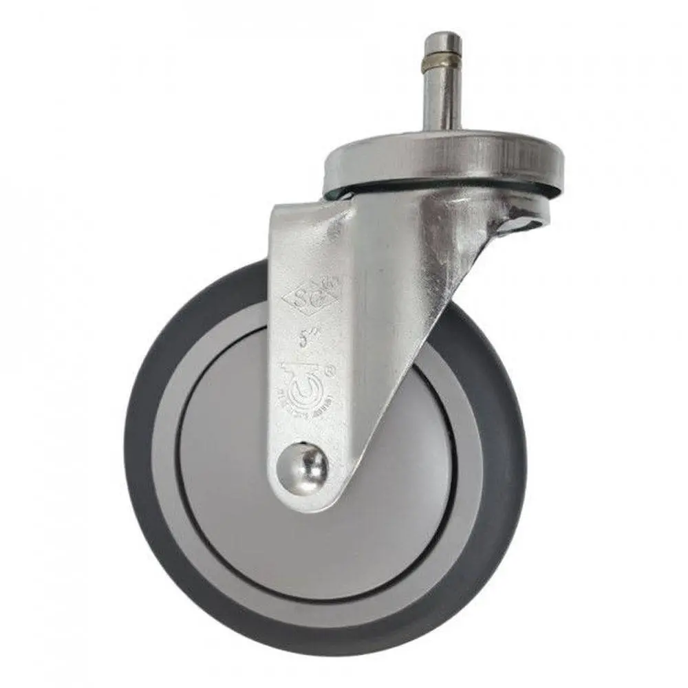 5" X 1-1/4" Thermo-Pro Swivel Grip Ring Stem Caster (7/16")  - 300 Lbs. Cap. 1
