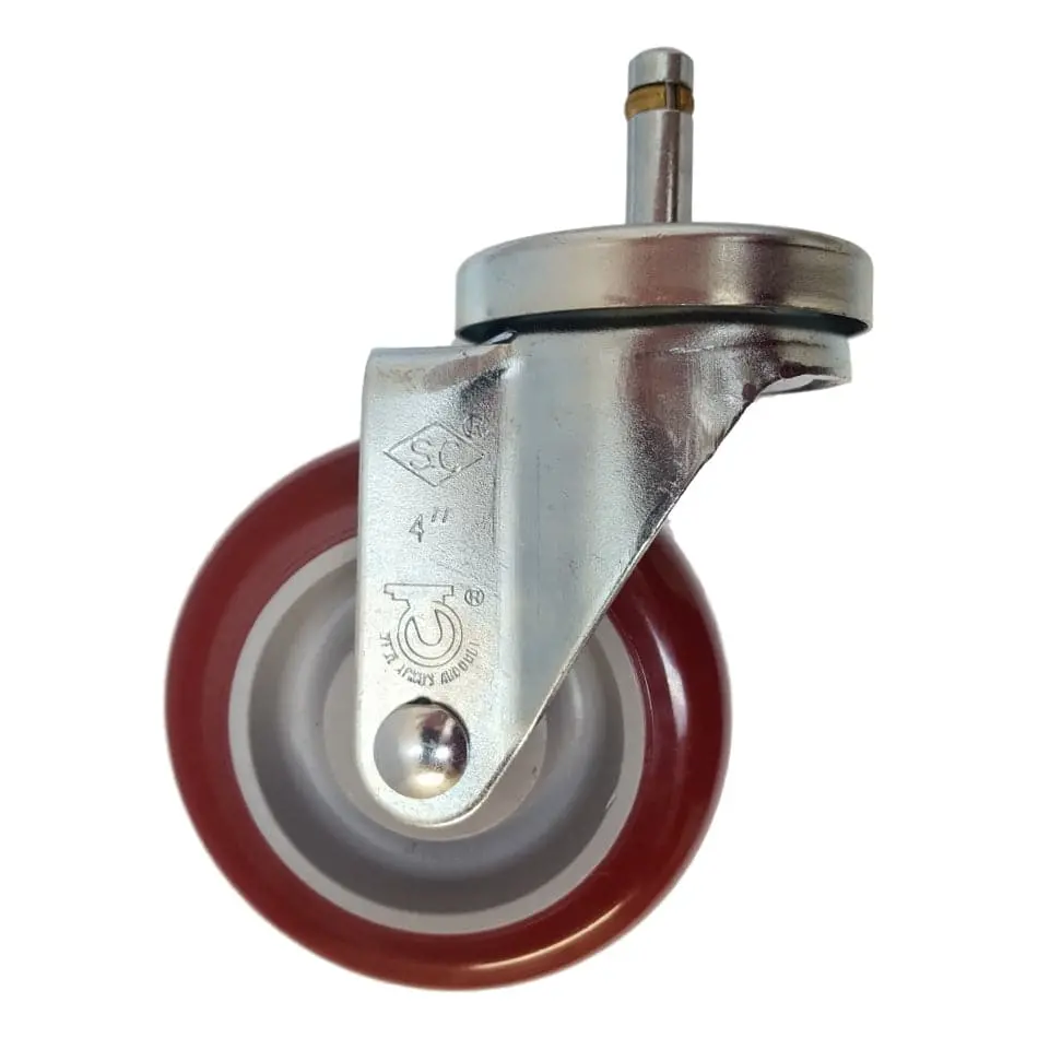 4" X 1-1/4" Polymadic Wheel Swivel Grip Ring Stem Caster - 350 Lbs. Capacity 1