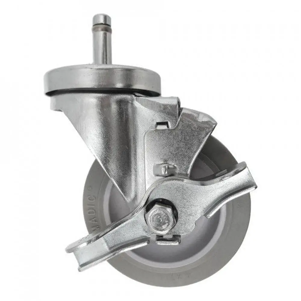 4" X 1-1/4" Nomadic Wheel Swivel Grip Ring Stem Caster W/ Brake- 260 Lbs. Cap. 1