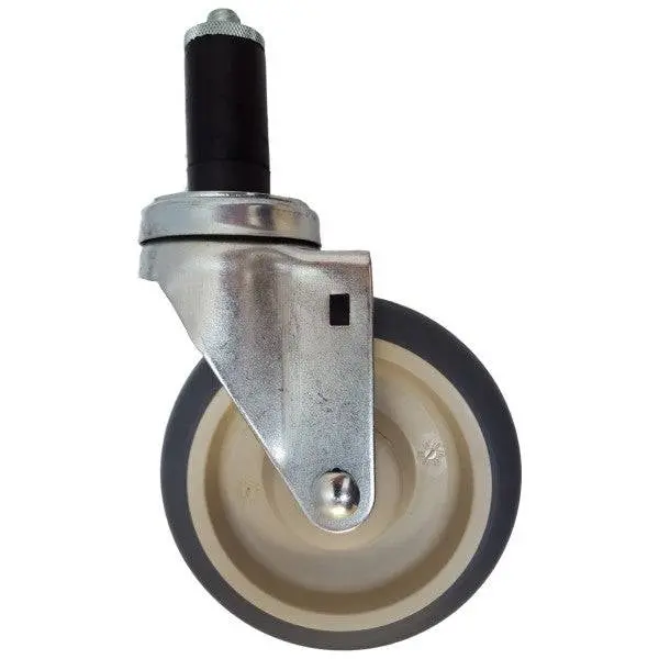 5" X 1-1/4" Thermo-Pro Threaded Swivel Stem Caster, Expandable Adapter,300# Cap 1